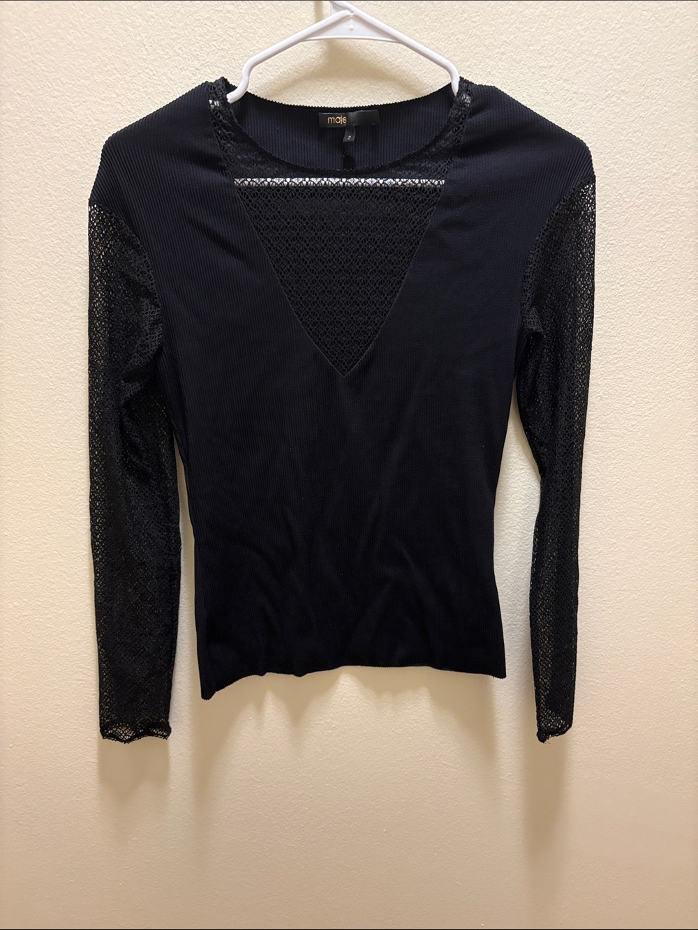 Maje black long sleeve shirt